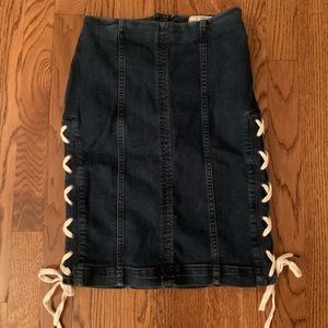 Free People Jean Skirt